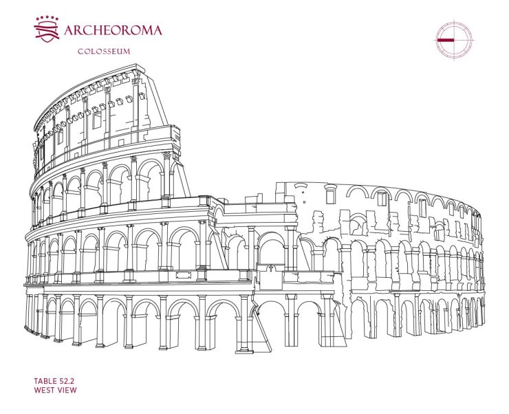 Architectural Relief of the West View of the Colosseum