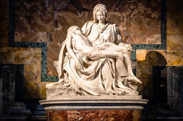 Pietà by Michelangelo: a trasure in the Basilica of Saint Peter in Rome