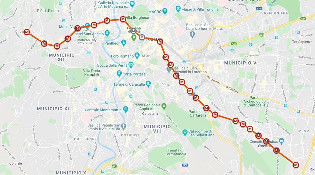 Line A Metro Rome