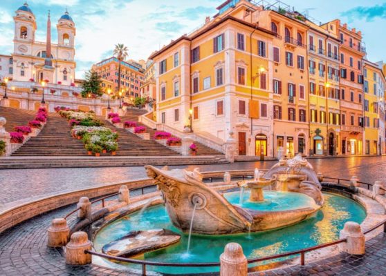 Rome Fountains: the most beautiful and popular. La Barcaccia at Piazza di Spagna