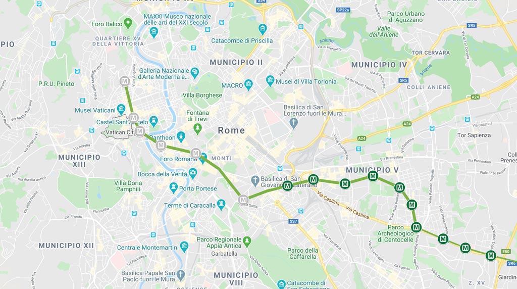 Rome Metro Line C: Map and Stations