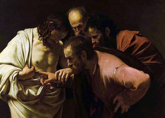 Caravaggio. The Incredulity of Saint Thomas, 1600–1601, Oil on canvas