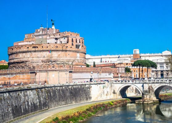 Castel Sant’Angelo and Ponte Sant’Angelo over the Tiber River