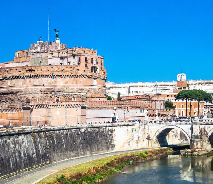 Castel Sant’Angelo and Ponte Sant’Angelo over the Tiber River