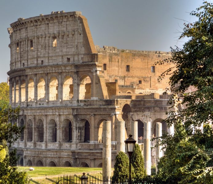 Colosseum seen from the Colle Oppio Park