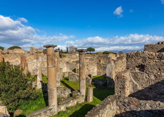 Columns of the Ruins of Pompeii