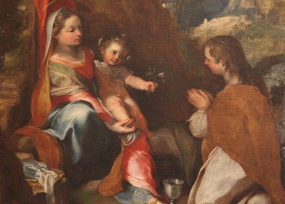 Federico Barocci. Madonna and Child with Saint John (detail)