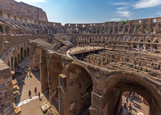 Inner ambulacrum of the Colosseum with radial herring-bone arches
