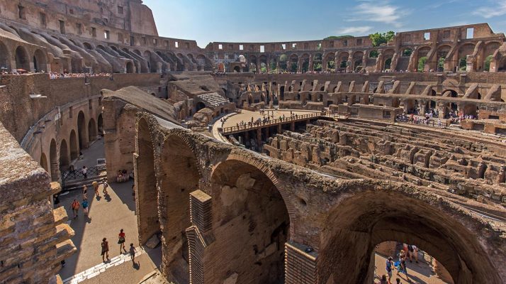 Inner ambulacrum of the Colosseum with radial herring-bone arches