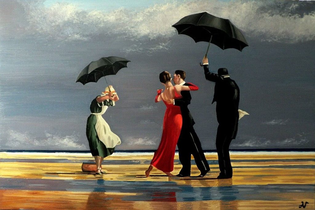 Jack Vettriano, The Singing Butler. Oil on canvas, 1992