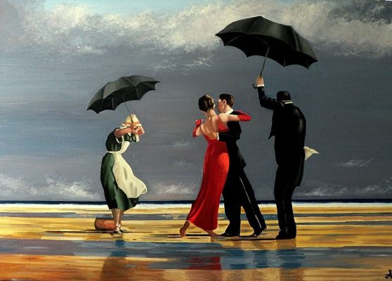 Jack Vettriano, The Singing Butler. Oil on canvas, 1992