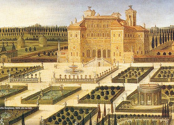 Joseph Heintz the Younger, View of Villa Borghese, 1625 (detail)