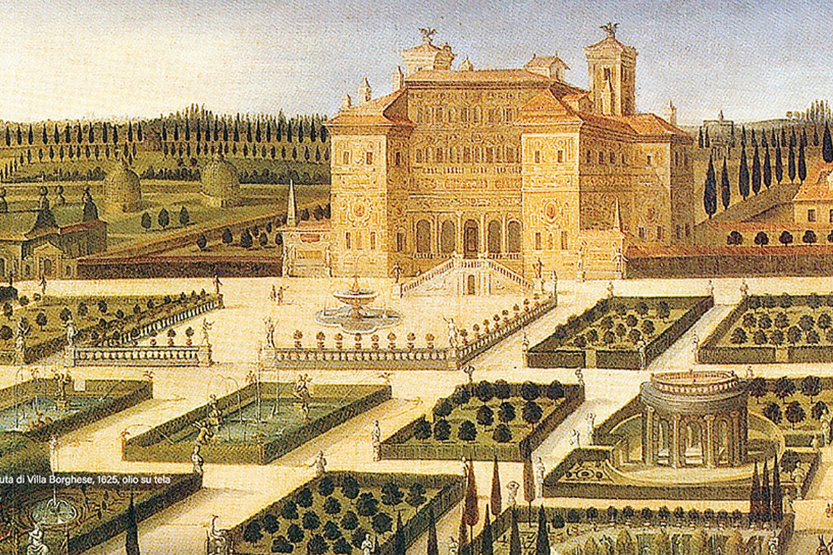 Joseph Heintz the Younger, View of Villa Borghese, 1625 (detail