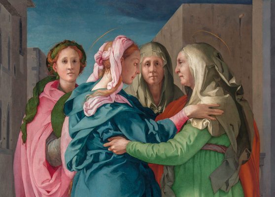 Pontormo, Visitation, c. 1528–1530. Oil on panel (detail)