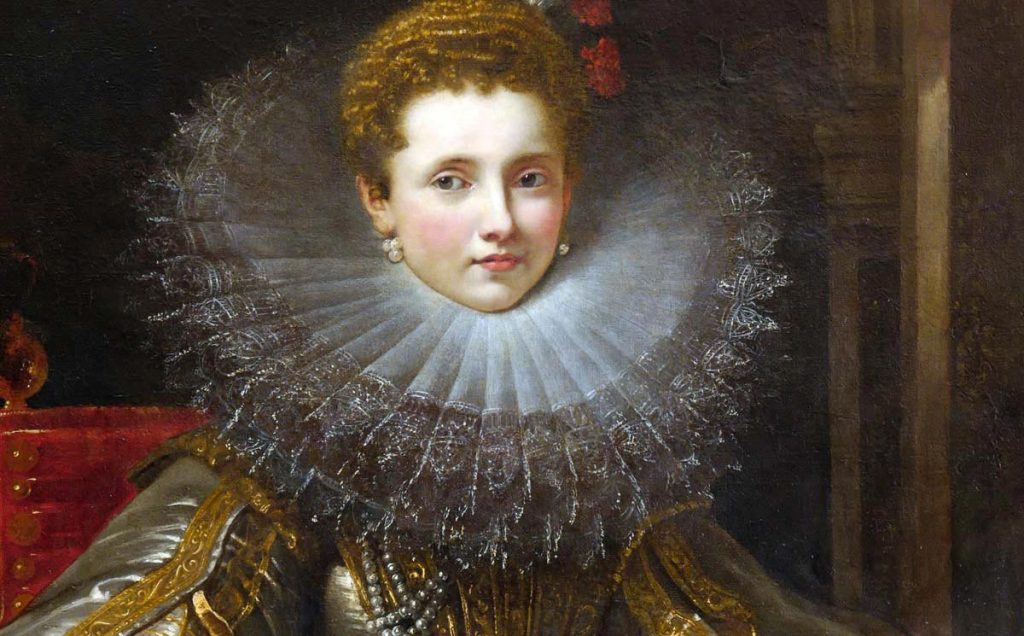 Portrait of Violante Maria Spinola Serra, c. 1606-1607 (detail). Painter, Peter Paul Rubens. © The Faringdon Collection Trust, Buscot Park, Oxfordshire