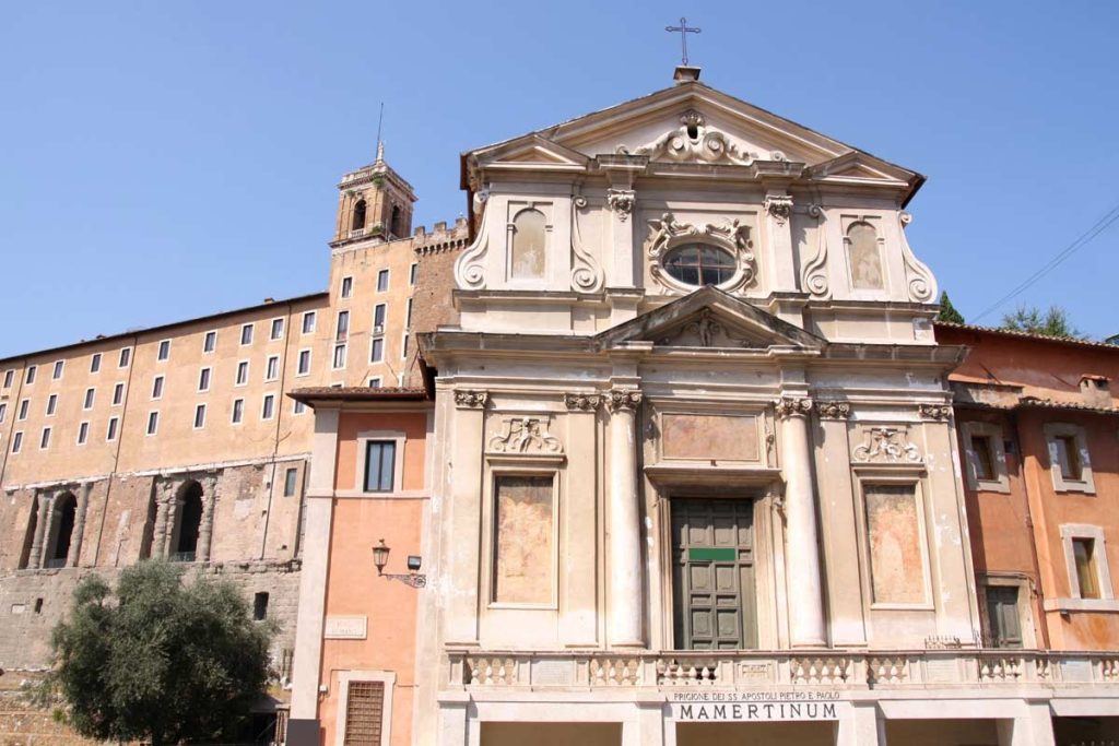 The façade of the Mamertine Prison, or Carcer Tullianum