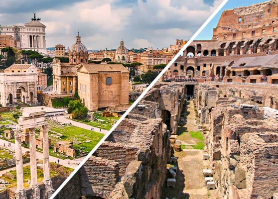 Underground tour of the Colosseum and arena + Roman Forum and Palatine Hill