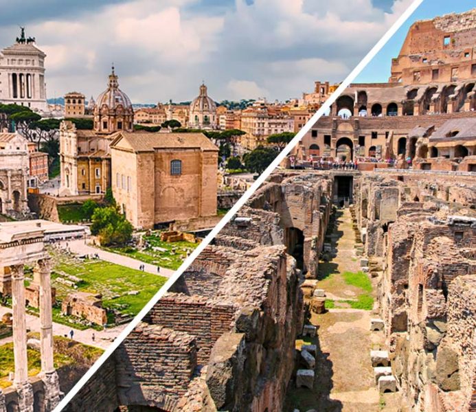 Underground tour of the Colosseum and arena + Roman Forum and Palatine Hill