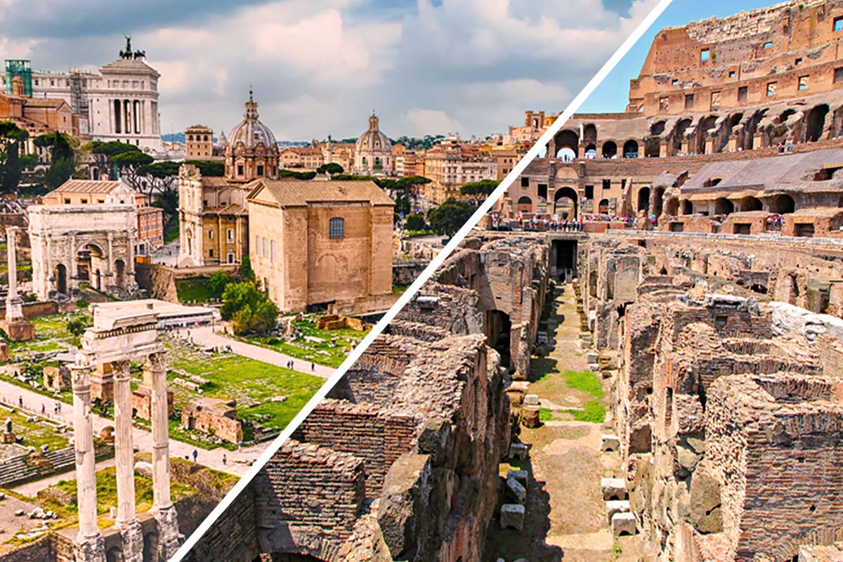 Underground tour of the Colosseum + Arena + Roman Forum + Palatine Hill